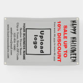 ビジネスのハロウィーンの販売にグレーバナー 横断幕 (横)