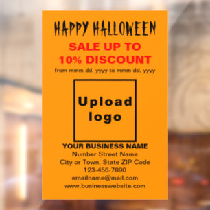 ビジネスのハロウィーンの販売オレンジカラー ウィンドウサイン