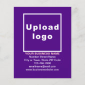 ビジネスのハロウィーン販売のパープルフライヤー チラシ (裏面)