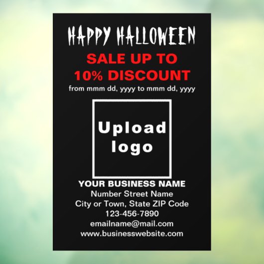 ビジネスのハロウィーン販売のブラックウィンドウロック ウィンドウサイン (シート3)