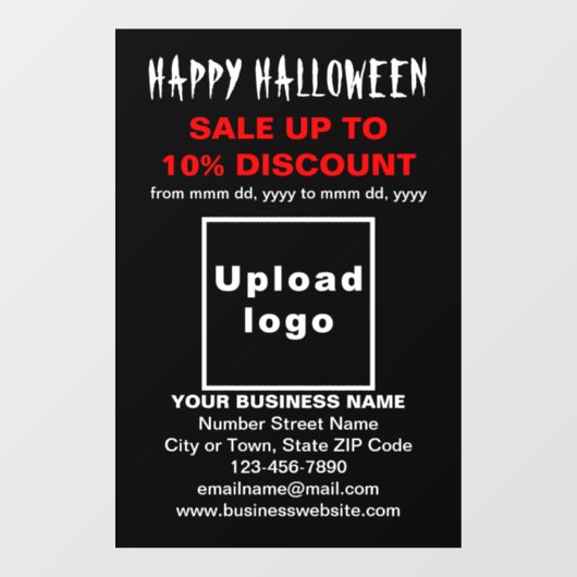 ビジネスのハロウィーン販売のブラックウィンドウロック ウィンドウサイン (シート)