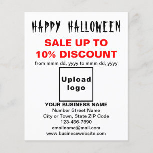 ビジネスのハロウィーン販売のホワイトフライヤー チラシ