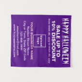 ビジネスのハロウィーン販売の紫のタペストリー タペストリー (正面(横))