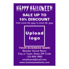ビジネスのハロウィーン販売の紫の写真紙 フォトプリント           