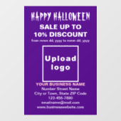 ビジネスのハロウィーン販売の紫の窓の貼り ウィンドウサイン (シート)