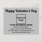 ビジネスのバレンタインの挨拶を灰色はがきに ポストカード (正面)