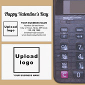 ビジネスのバレンタインの挨拶（白） エンクロージャーカード