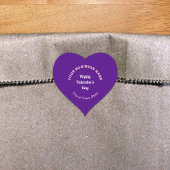 ビジネスのバレンタインの挨拶（紫） ハートシール