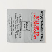 ビジネスのバレンタインセールのグレータペストリー タペストリー (正面(横))