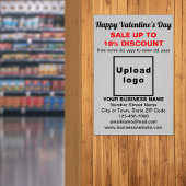 ビジネスのバレンタインセールの灰色の写真紙 フォトプリント           