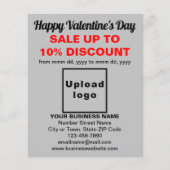 ビジネスのバレンタインセールをグレーフライヤーで チラシ (正面)