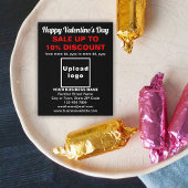 ビジネスのバレンタインセールをブラックフライヤーに チラシ