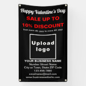 ビジネスのバレンタインデーのブラックバナー 横断幕 (縦)