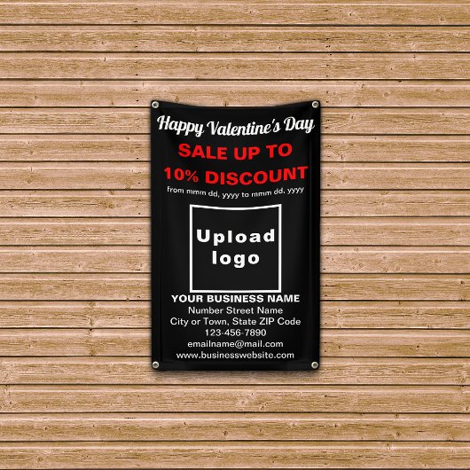ビジネスのバレンタインデーのブラックバナー 横断幕