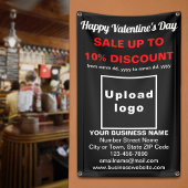 ビジネスのバレンタインデーのブラックバナー 横断幕