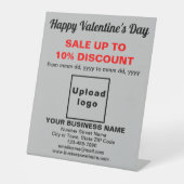 ビジネスのバレンタイン販売のグレーの台座の看板 台座サイン (正面)