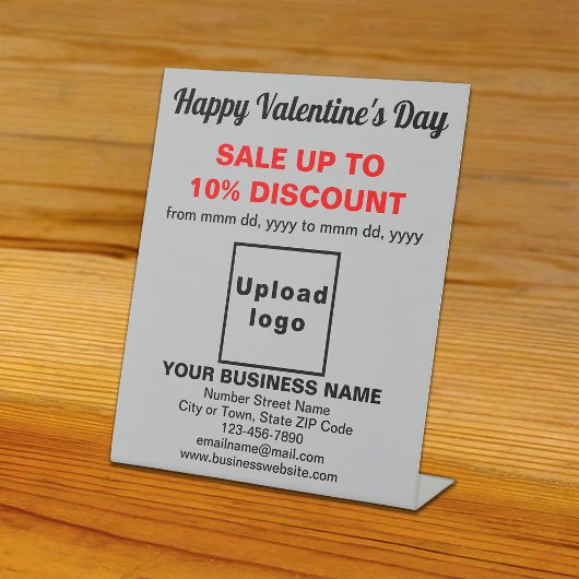 ビジネスのバレンタイン販売のグレーの台座の看板 台座サイン