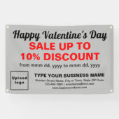 ビジネスのバレンタイン販売の灰色の四角形のバナー 横断幕 (横)