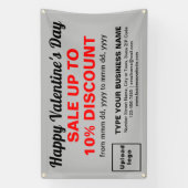 ビジネスのバレンタイン販売の灰色の四角形のバナー 横断幕 (縦)