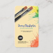ビジネスのパーソナライズ |アート・サプライ・ビジネス・カード 名刺 (正面)