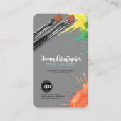 ビジネスのパーソナライズ |アート・サプライ・ビジネス・カード 名刺 (正面)