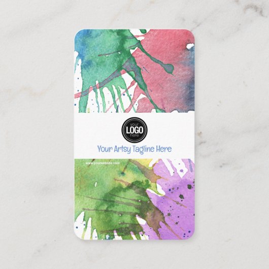 ビジネスのパーソナライズ |アート・サプライ・ビジネス・カード 名刺 (裏面)