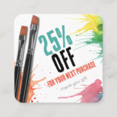 ビジネスのパーソナライズ |アート・サプライ 割引カード (正面)