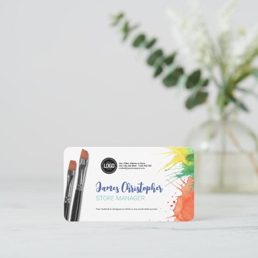 ビジネスのパーソナライズ |アート・サプライ 名刺 (スタンド正面)