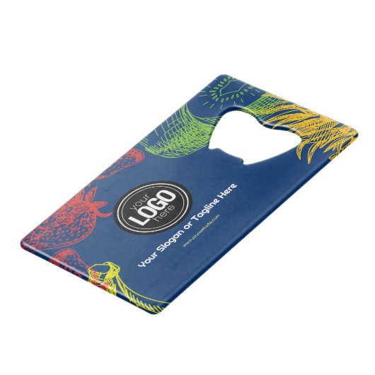 ビジネスのパーソナライズ |トロピカルフルーツカンパニー クレジットカード栓抜き (正面アングル)