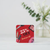 ビジネスのパーソナライズ |モダンメイクアップ会社 割引カード (スタンド正面)