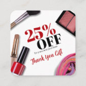 ビジネスのパーソナライズ |モダンメイクアップ会社 割引カード (正面)