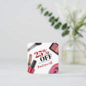 ビジネスのパーソナライズ |モダンメイクアップ会社 割引カード (スタンド正面)