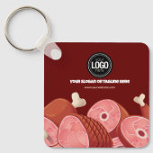 ビジネスのパーソナライズ |肉屋 キーホルダー (正面)