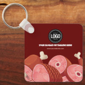 ビジネスのパーソナライズ |肉屋 キーホルダー (正面)