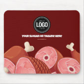 ビジネスのパーソナライズ |肉屋 マウスパッド (正面)