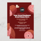 ビジネスのパーソナライズ |肉屋 招待状 (正面/裏面)