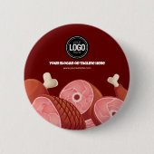 ビジネスのパーソナライズ |肉屋 缶バッジ (正面)