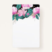 ビジネスのピンク色のフローラをブランド化 バッジ (裏面)