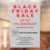 ビジネスのブラックフライデーセール グレー ウィンドウ クリング ウィンドウサイン (シート2)