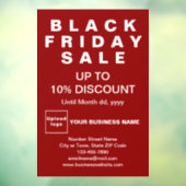 ビジネスのブラックフライデーセール 赤い窓のステッカー ウィンドウサイン (シート3)