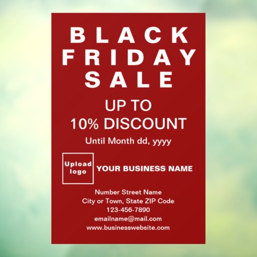 ビジネスのブラックフライデーセール 赤い窓のステッカー ウィンドウサイン (シート3)