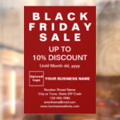 ビジネスのブラックフライデーセール 赤い窓のステッカー ウィンドウサイン (シート2)