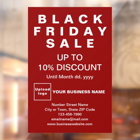 ビジネスのブラックフライデーセール 赤い窓のステッカー ウィンドウサイン (シート2)