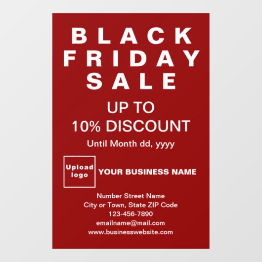 ビジネスのブラックフライデーセール 赤い窓のステッカー ウィンドウサイン (シート)