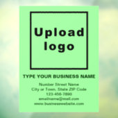 ビジネスのブランドのライトグリーンウィンドウにしがみつく ウィンドウサイン (シート3)