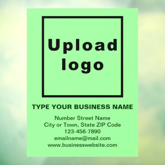 ビジネスのブランドのライトグリーンウィンドウにしがみつく ウィンドウサイン (シート3)