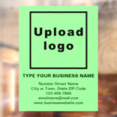 ビジネスのブランドのライトグリーンウィンドウにしがみつく ウィンドウサイン (シート2)