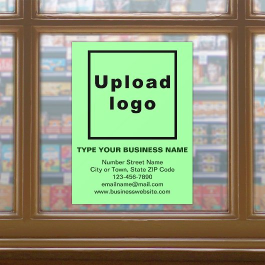 ビジネスのブランドのライトグリーンウィンドウにしがみつく ウィンドウサイン