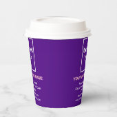 ビジネスのブランドオンパープル紙カップ 紙コップ (左)