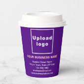 ビジネスのブランドオンパープル紙カップ 紙コップ (裏面)